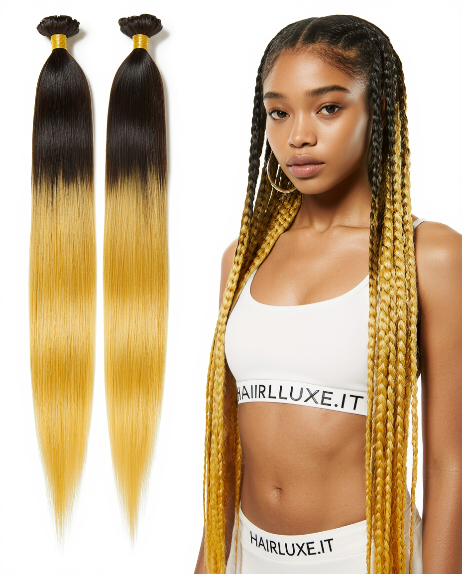 Ultra Braid – Nero Naturale con Lunghezze Giallo Molto Vivace (T1B/Yellow)