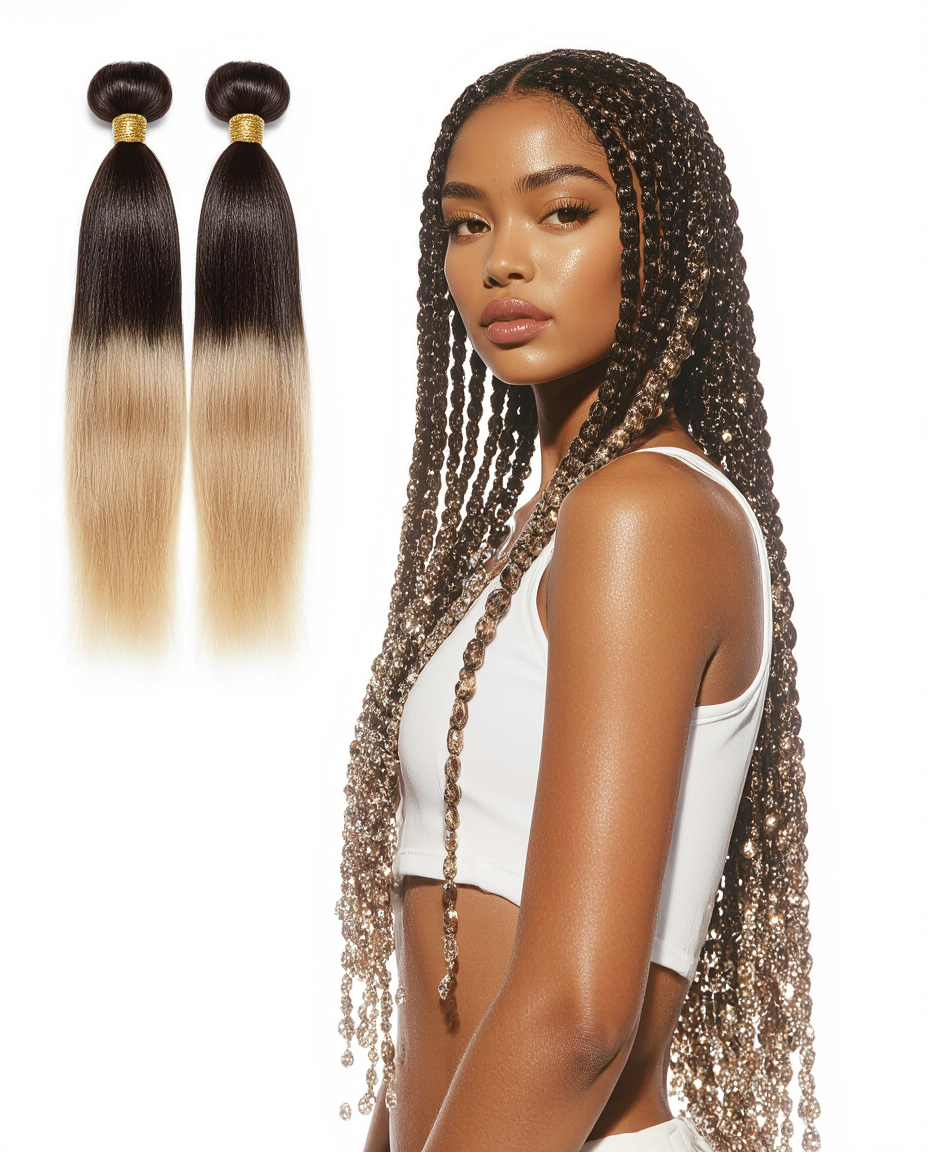 Ultra Braid – Nero Naturale sfumato in Biondo Platino  (T1B/60S)