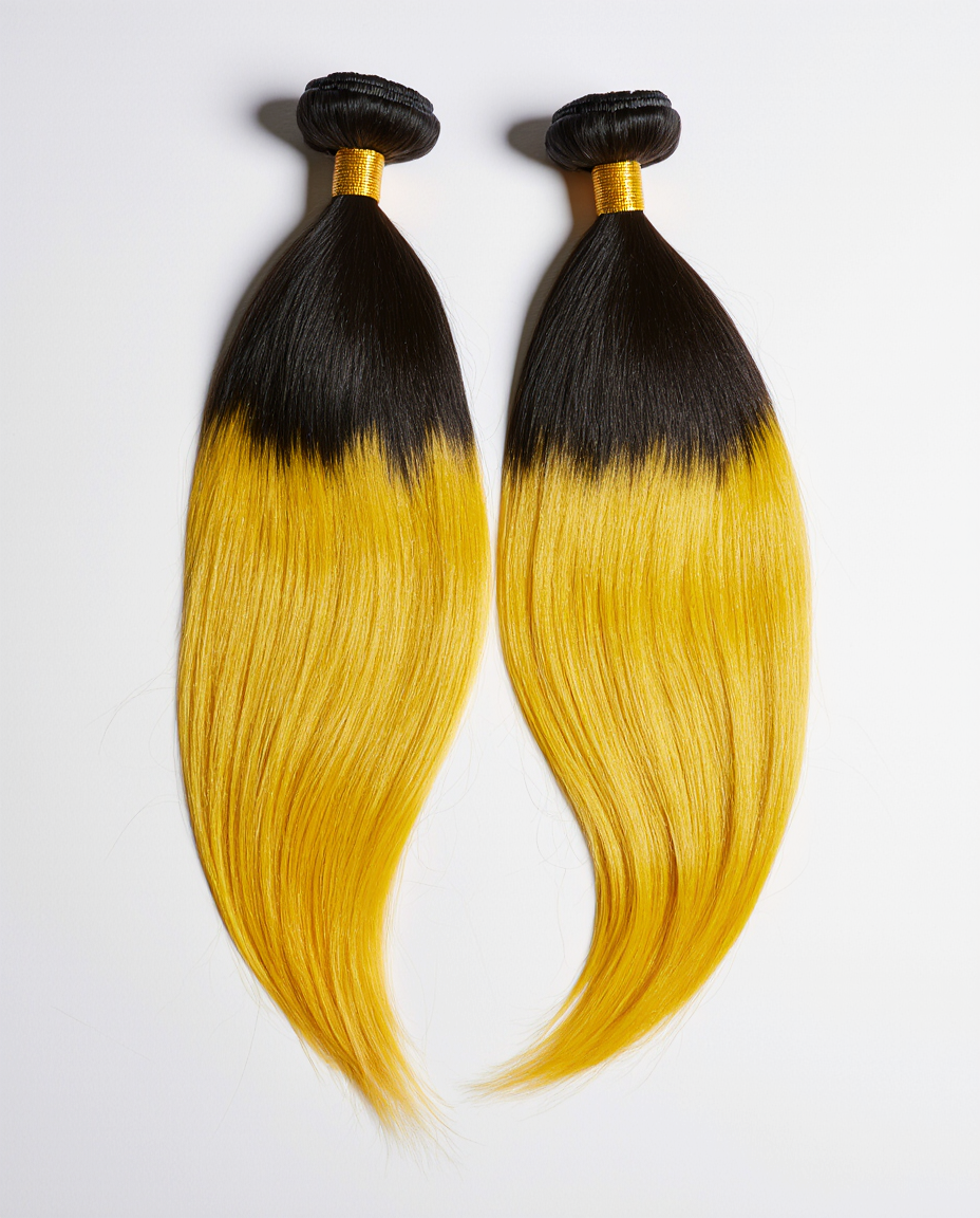 Ultra Braid – Nero Naturale con Lunghezze Giallo Molto Vivace (T1B/Yellow)