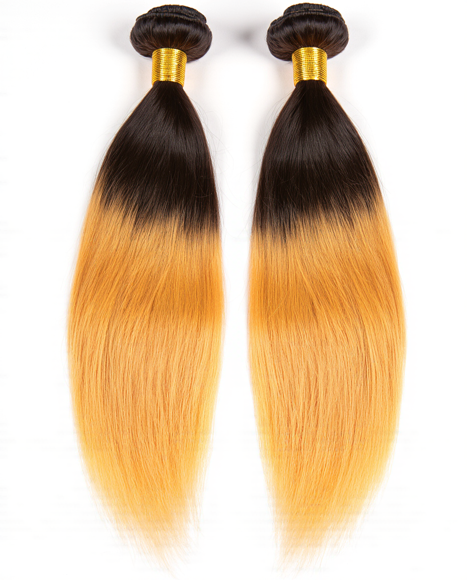 Ultra Braid –Radici nere naturali con punte giallo vivace  (T1B/144)
